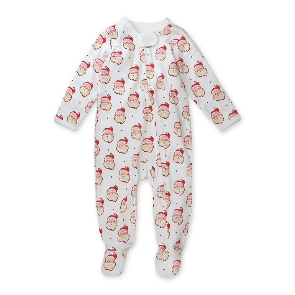 Honest Clothing Baby Christmas Sleeper‎ Size 6-9m Organic Cotton Holiday Santa